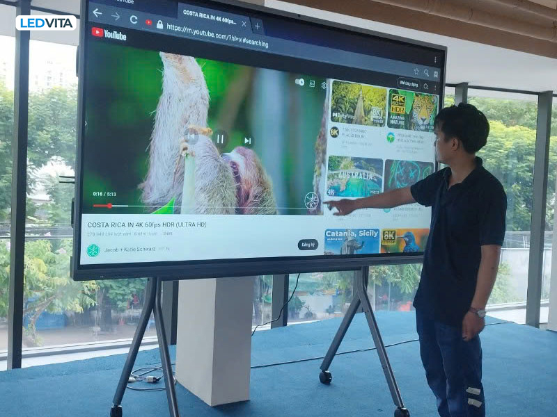 Màn hình tương tác Luxvision 75 inch chính hãng